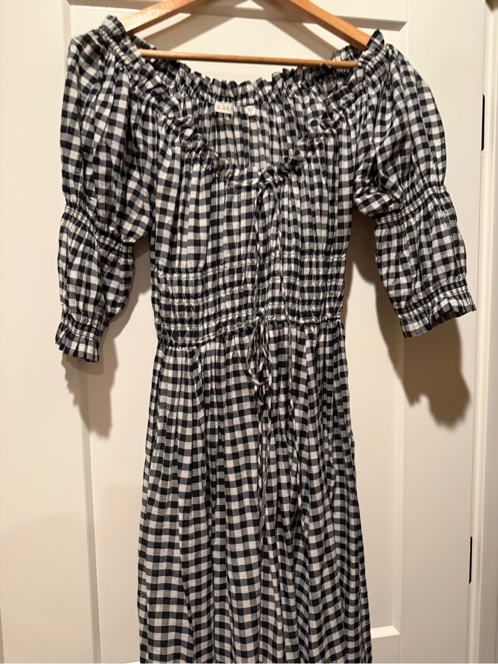Doen ischia black and white dress